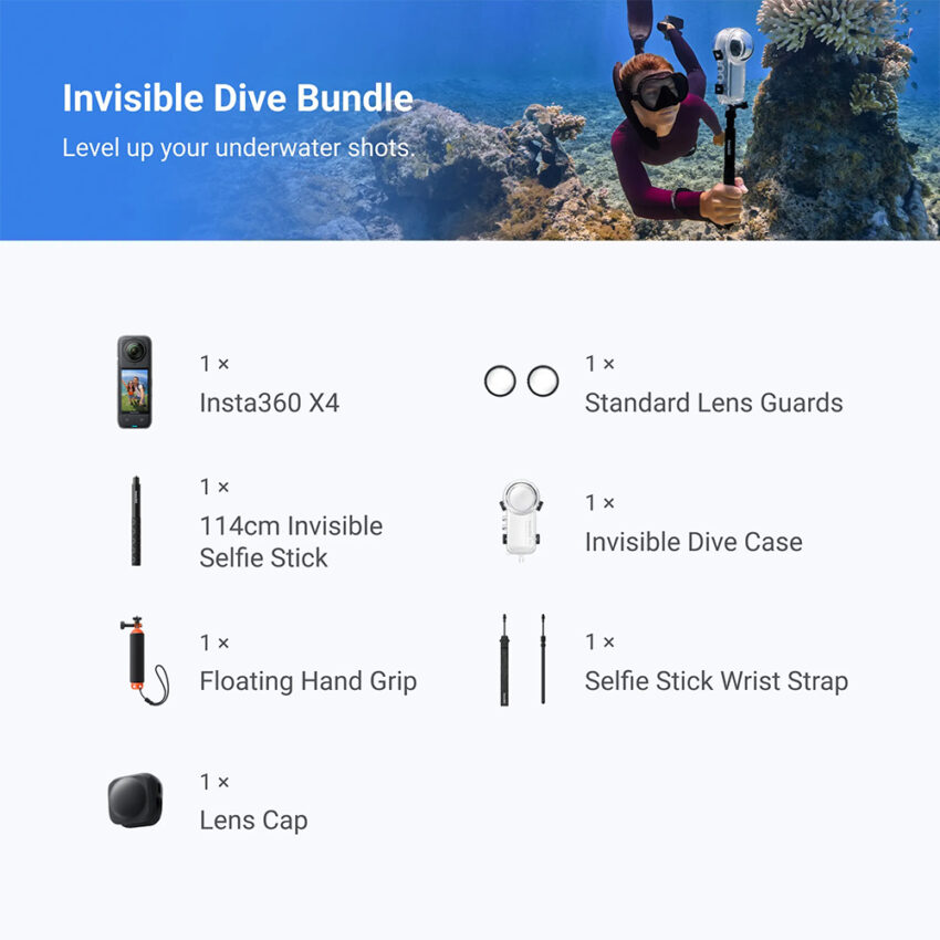 Insta360 X4 Invisible Dive Bundle