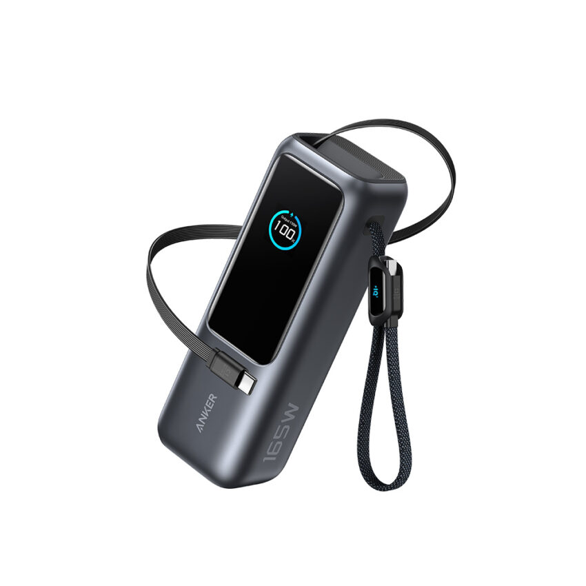 Anker Laptop Power Bank (25K, 165W, Built-In and Retractable Cables)