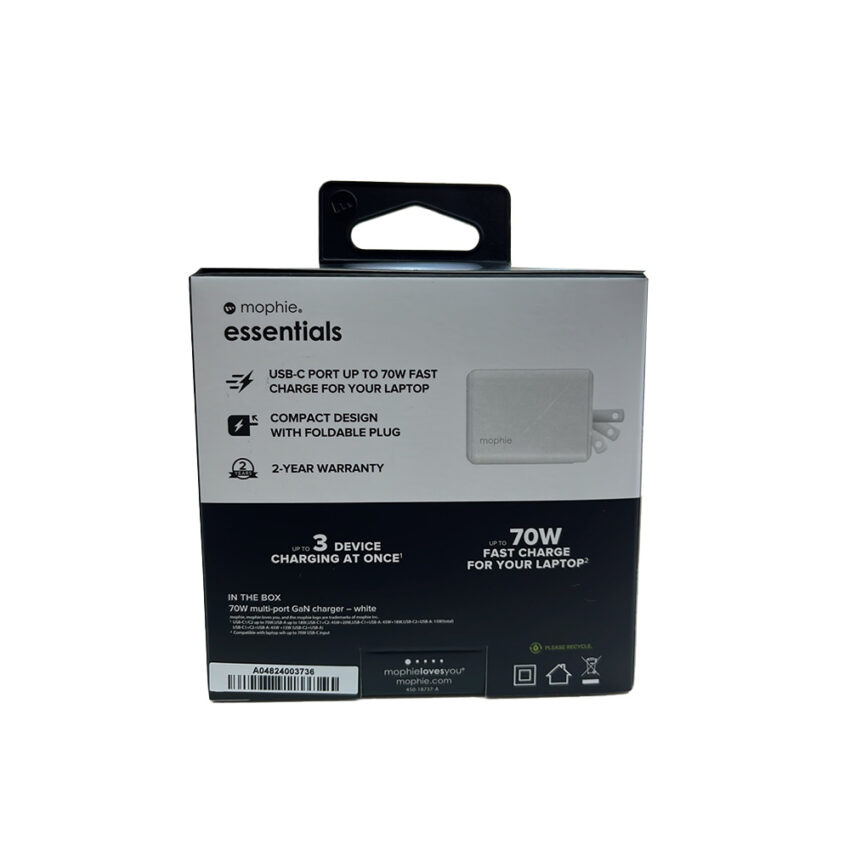 Mophie Essentials 70W Multi-Port GaN Charger